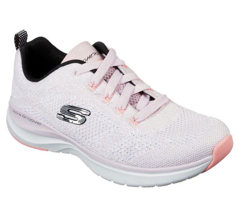 Skechers Dam Rosa/Svarta Sneakers - Ultra Groove - Sverige (PUKJV-8264)